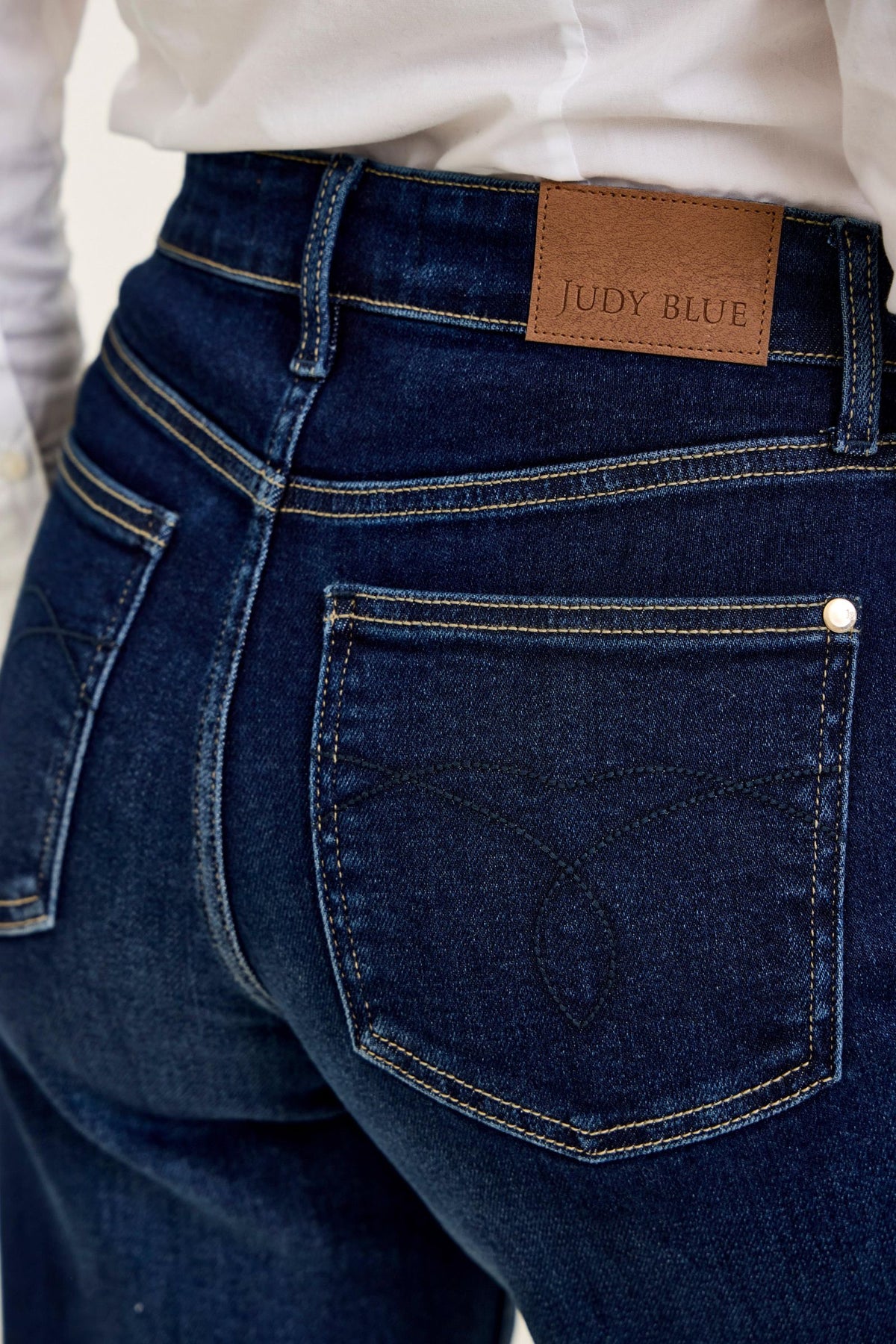 JUDY BLUE PETITE HIGH WAIST LUX RETRO WIDE DARK TWILIGHT BLUE - DARK STONE
