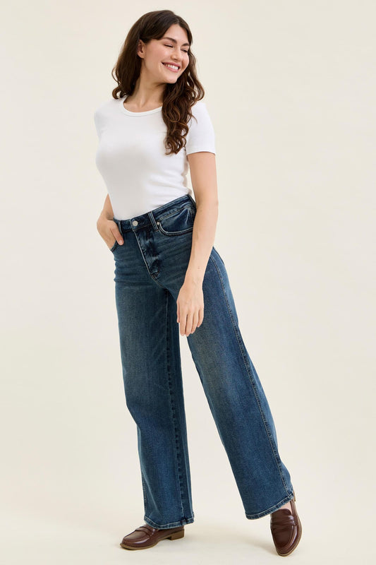 JUDY BLUE HIGH WAIST TUMMY CONTROL ANGELINA COLUMN DARK JEAN