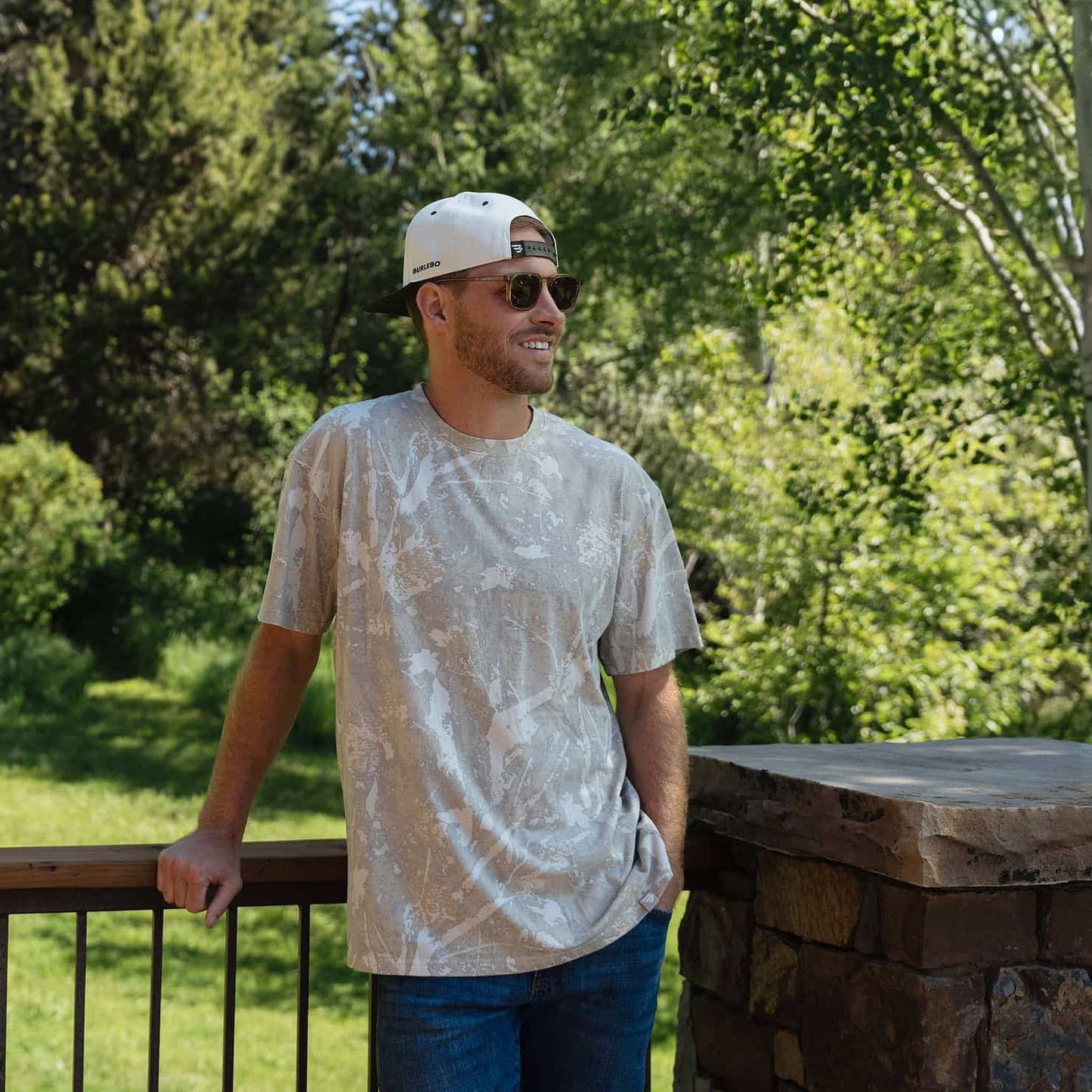 BURLEBO VINTAGE WASHED TEE - DRIFTER CAMO