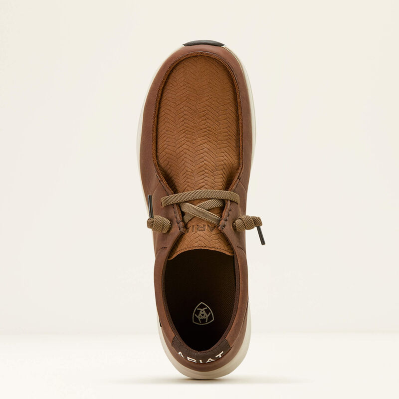 ARIAT MENS BUCKEYE WATERPROOF SHOE - RELIABLE BROWN|TAN WOVEN EMBOSS