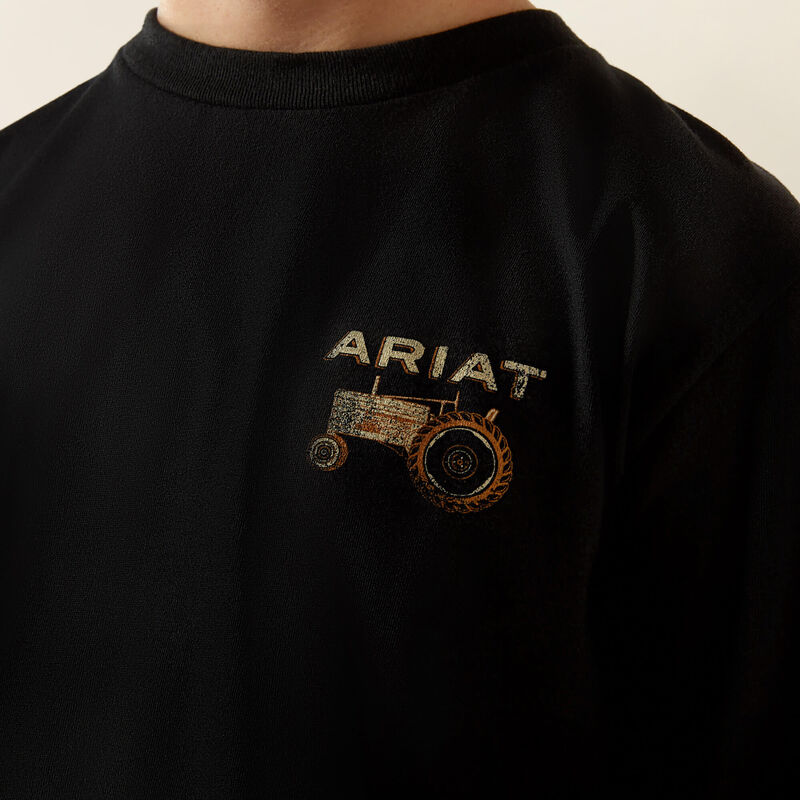 ARIAT BOYS GRAMPS TRACTOR TSHIRT - BLACK
