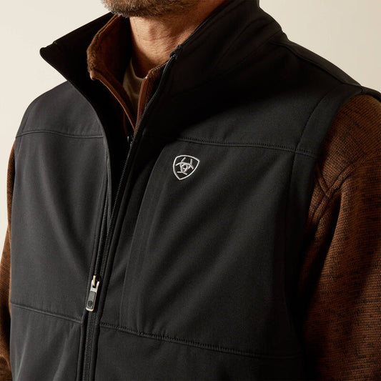 ARIAT MEN VERNON SOFTSHELL VEST - BLACK