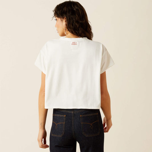 ARIAT WOMEN'S SENDERO YEE HAW SHORT SLEEVE TSHIRT - WHITE