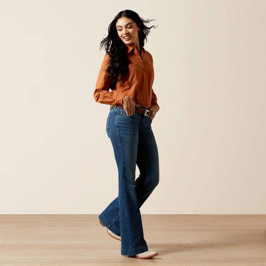ARIAT WOMEN'S PERFECT RISE LESLIE SLIM TROUSER JEAN - VERMONT