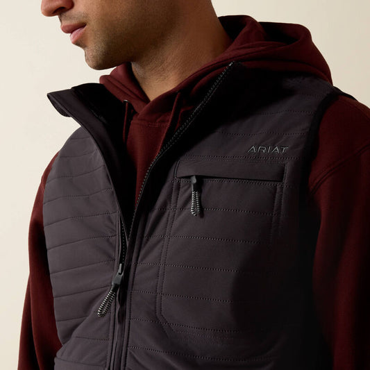 ARIAT MEN WYLIE VEST - OBSIDIAN