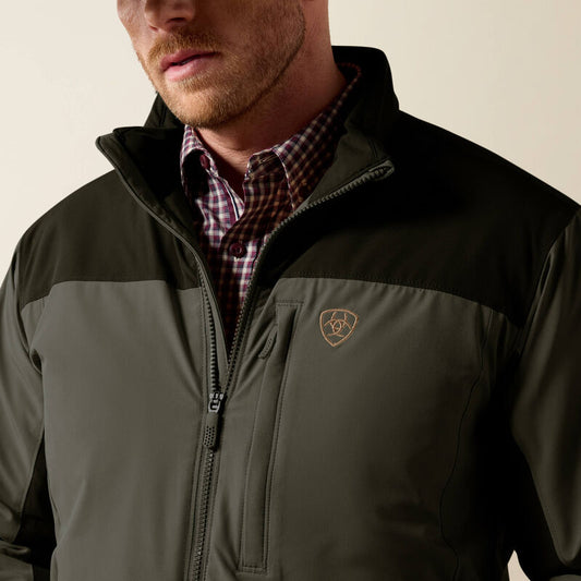 ARIAT MENS PIONEER STRETCHSHELL JACKET - FOREST NIGHT