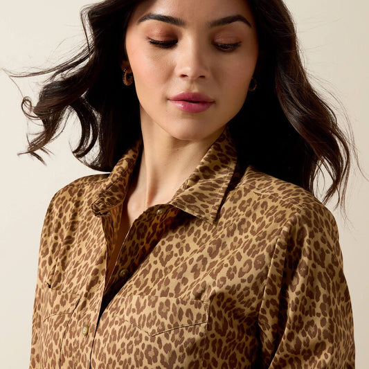 ARIAT WOMEN'S EVERYTHING SHIRT - FADED LEOPARD