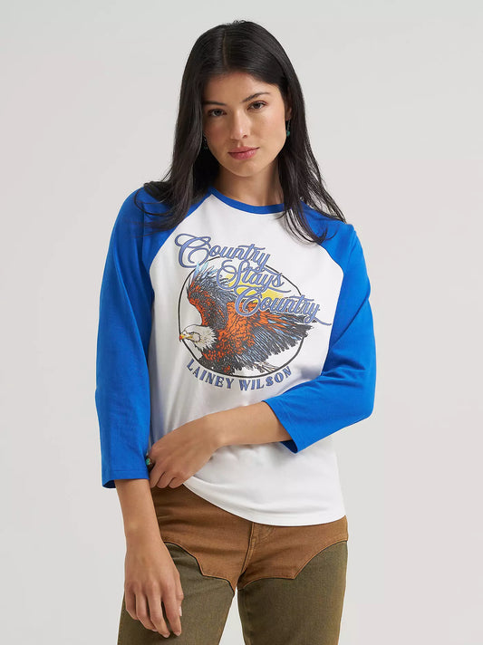 WRANGLER LAINEY WILSON X WRANGLER COUNTRY BASEBALL TEE