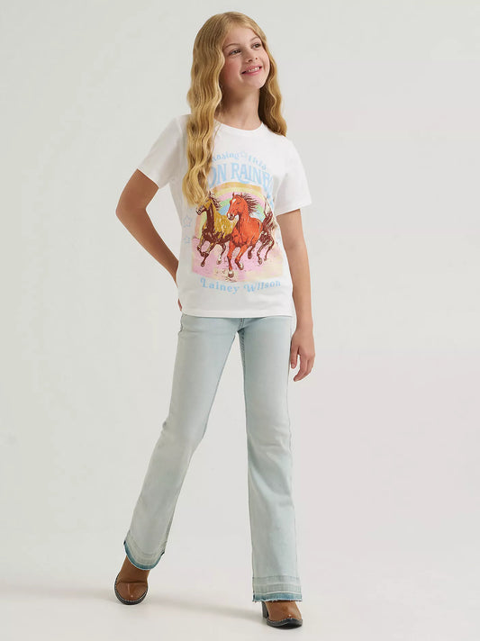 WRANGLER GIRL'S LAINEY WILSON X WRANGLER NEON RAINBOW TEE