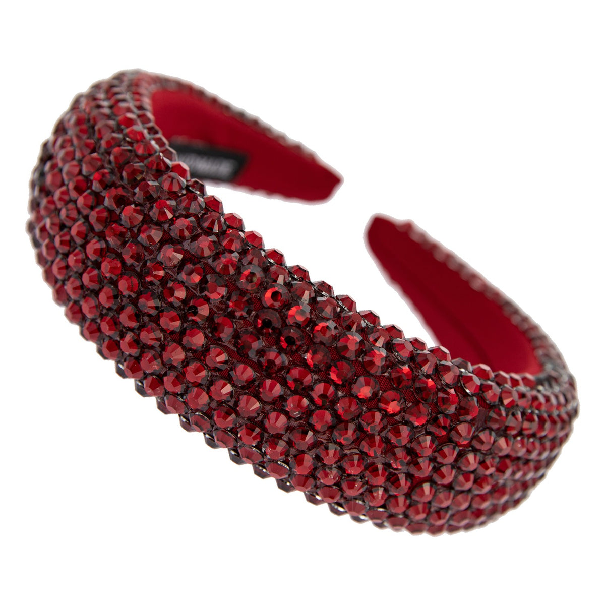 TRENDY RHINESTONE THICK HEADBAND - BURGUNDY