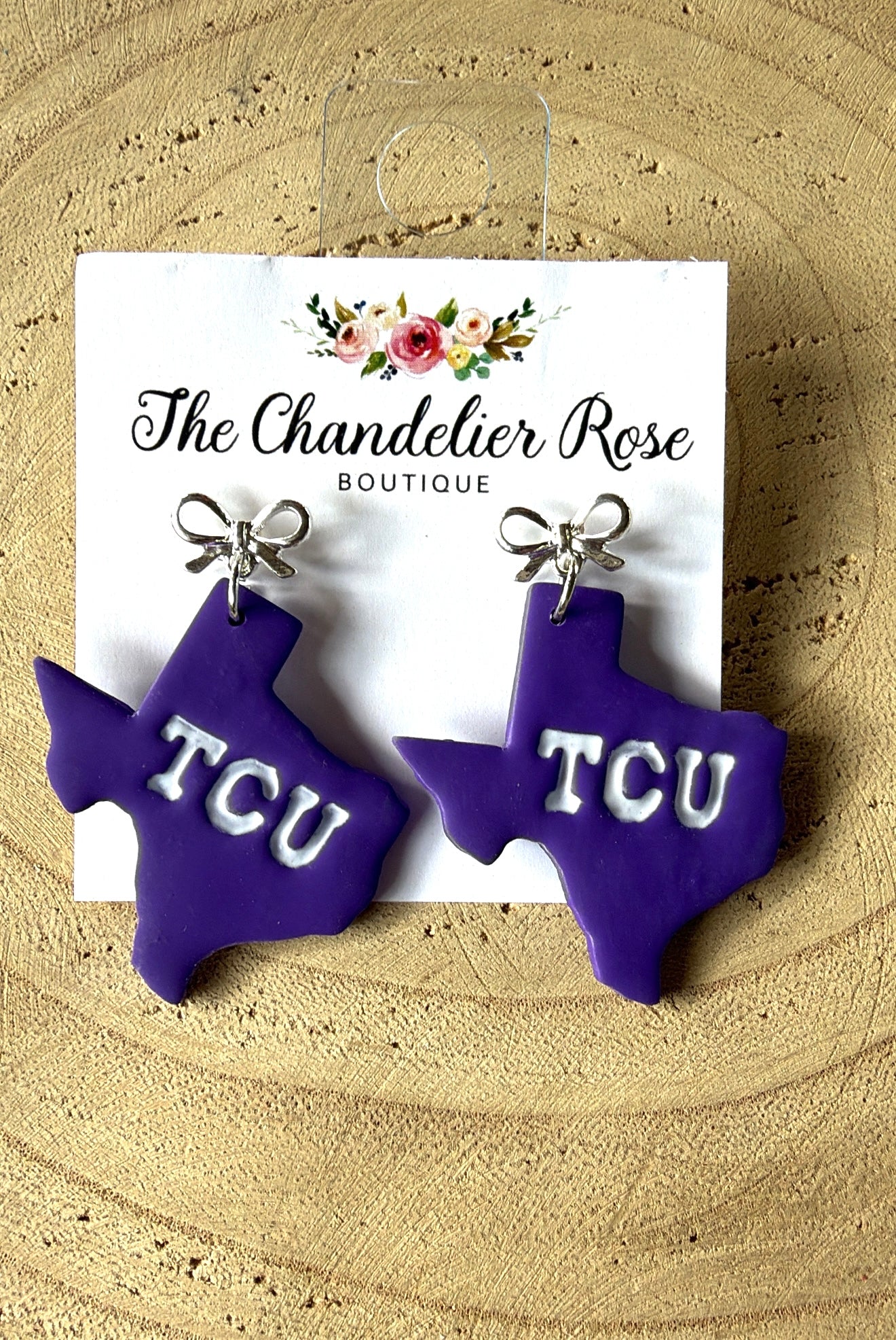 Purple TCU Earrings