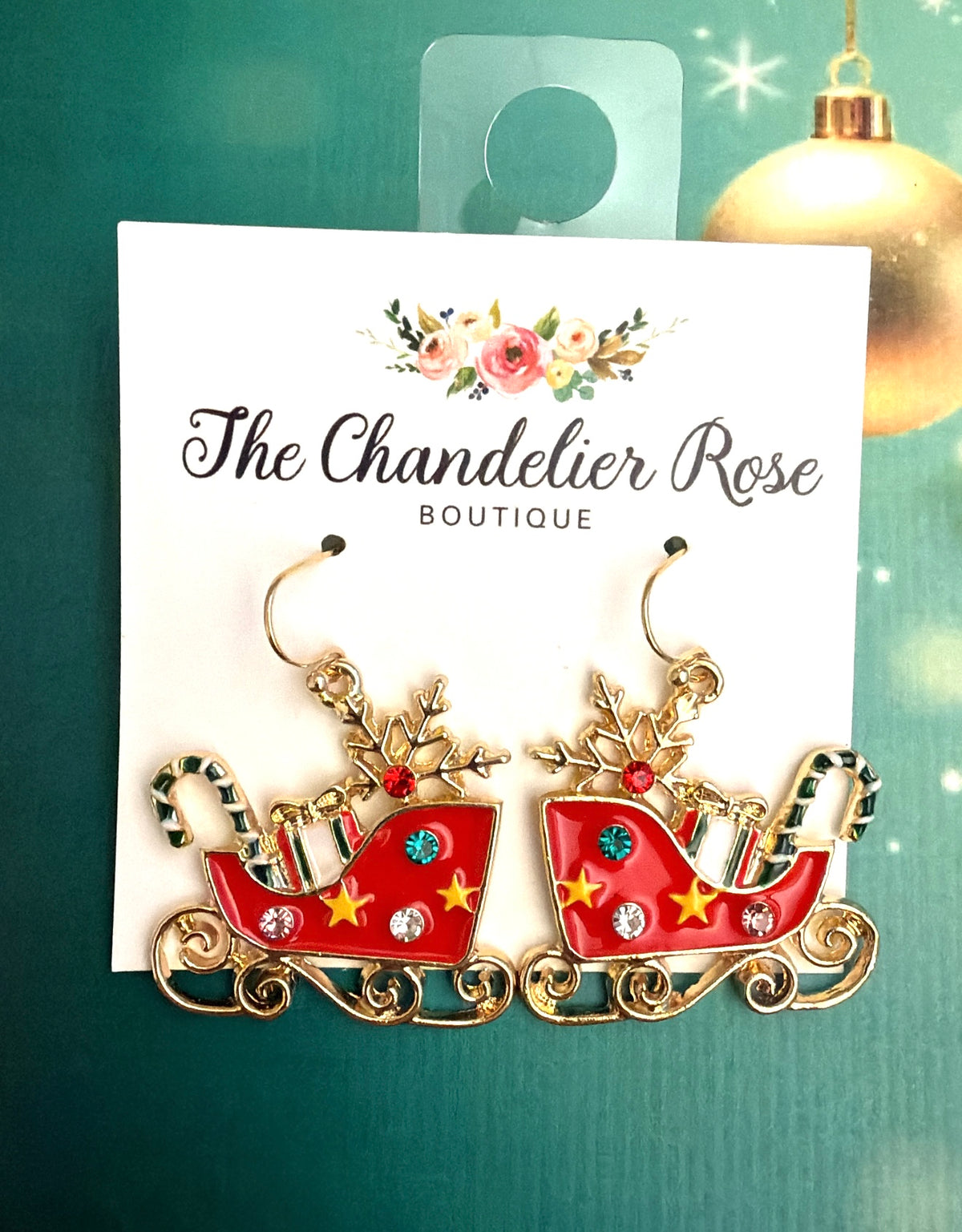Santa Sleigh Earrings