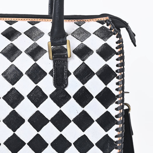 OHLAY GENUINE WESTERN LEATHER TOTE BAG