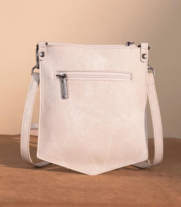 WRANGLER DENIM POCKET CROSSBODY BAG - BEIGE