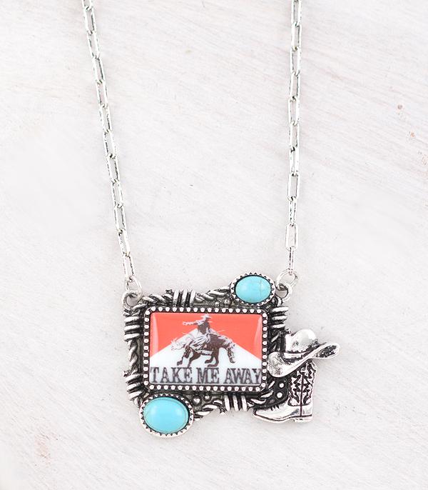 TAKE ME AWAY COWBOY PENDANT NECKLACE