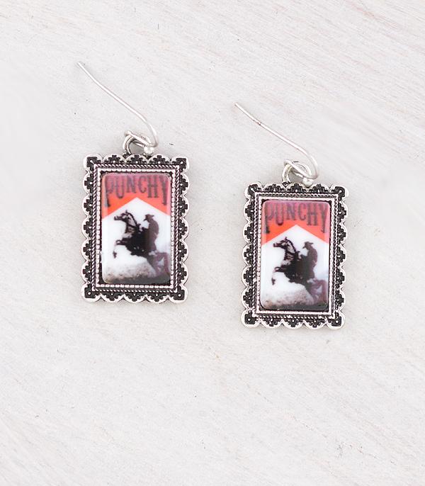 WESTERN PUNCHY COWBOY HOOK EARRINGS