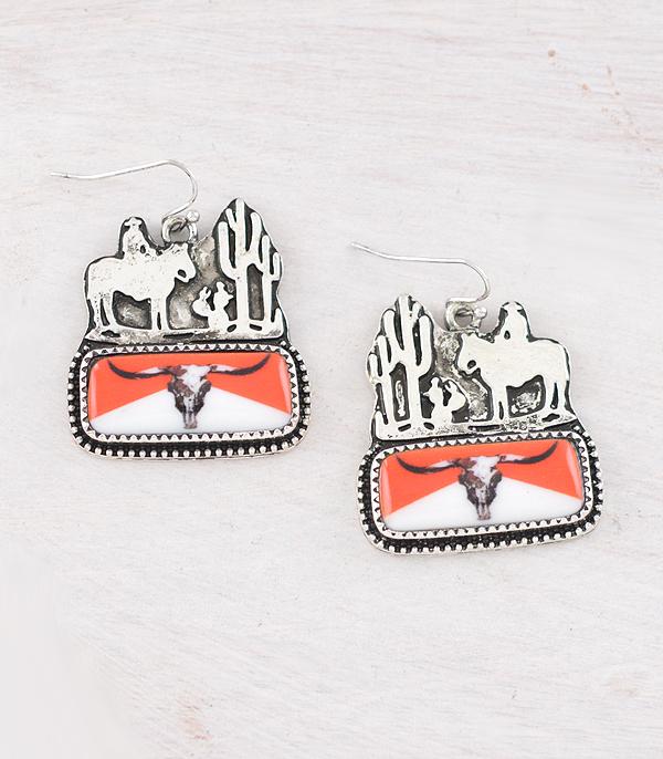 WESTERN STEER HOOK EARRINGS