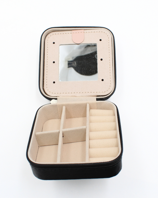 Western Turquoise Center Stone Metal Jewelry Travel Case