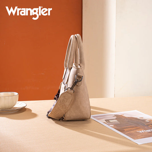 Wrangler Leopard Print Small Tote/Crossbody - TAN