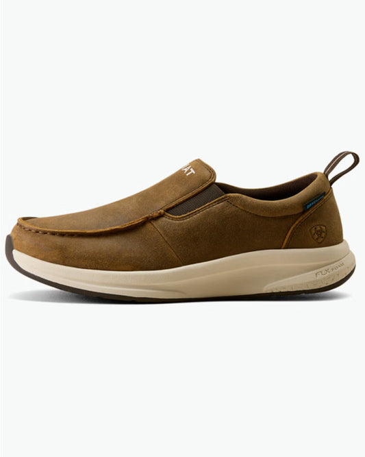 ARIAT WOMEN'S BUCKEYE SLIP ON H20 BROWN BOMBER SHOES