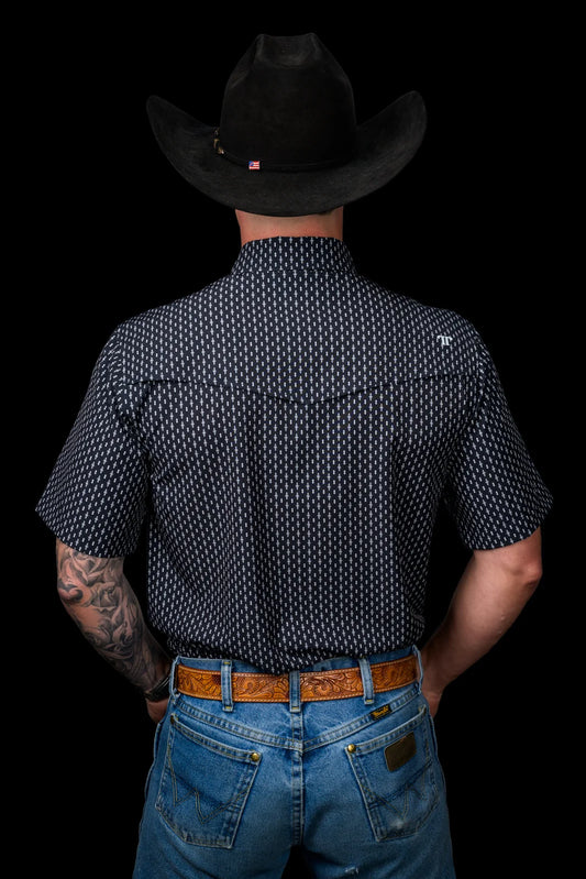FERRELL MEN'S THE CASH SHORT SLEEVE PEARL SNAP SHIRT