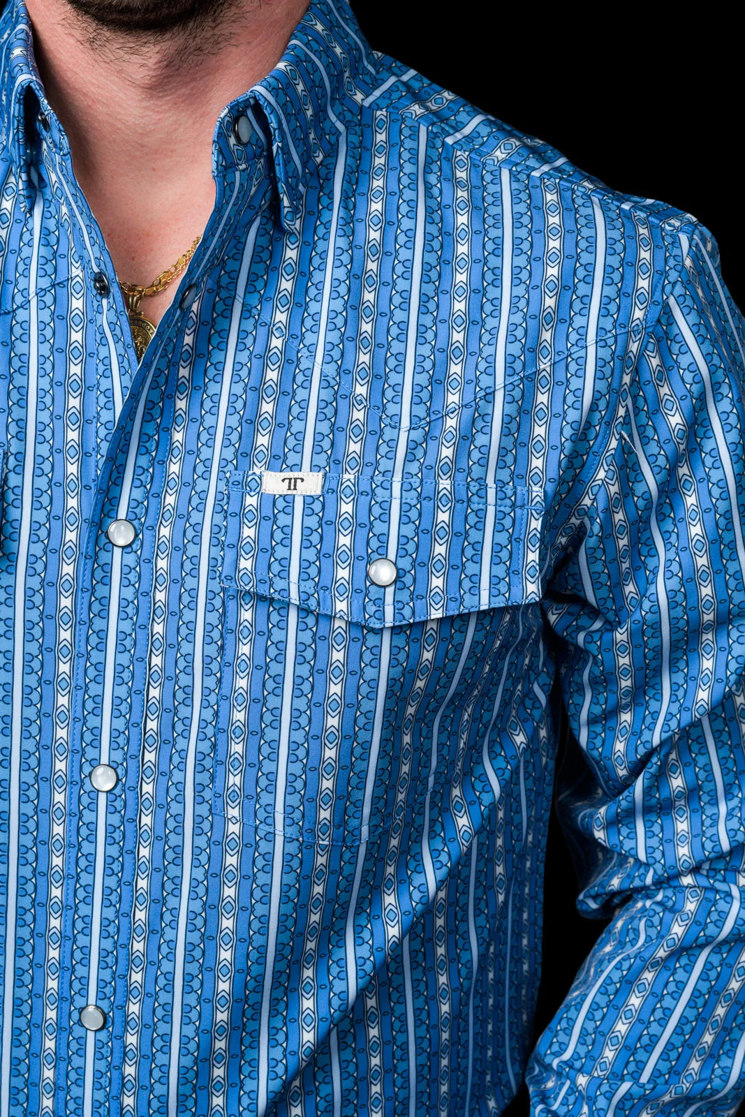 FERRELL MEN'S THE WALKER LONG SLEEVE PEARL SNAP SHIRT