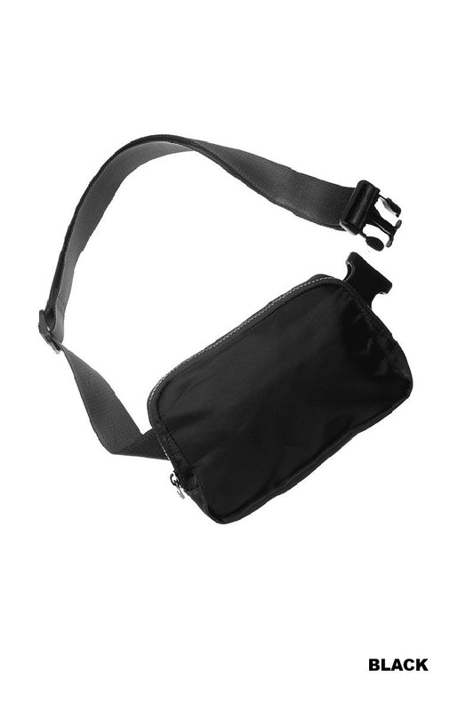 EVERYWHERE CROSS BODY FANNY PACK BELT BAG - BLACK