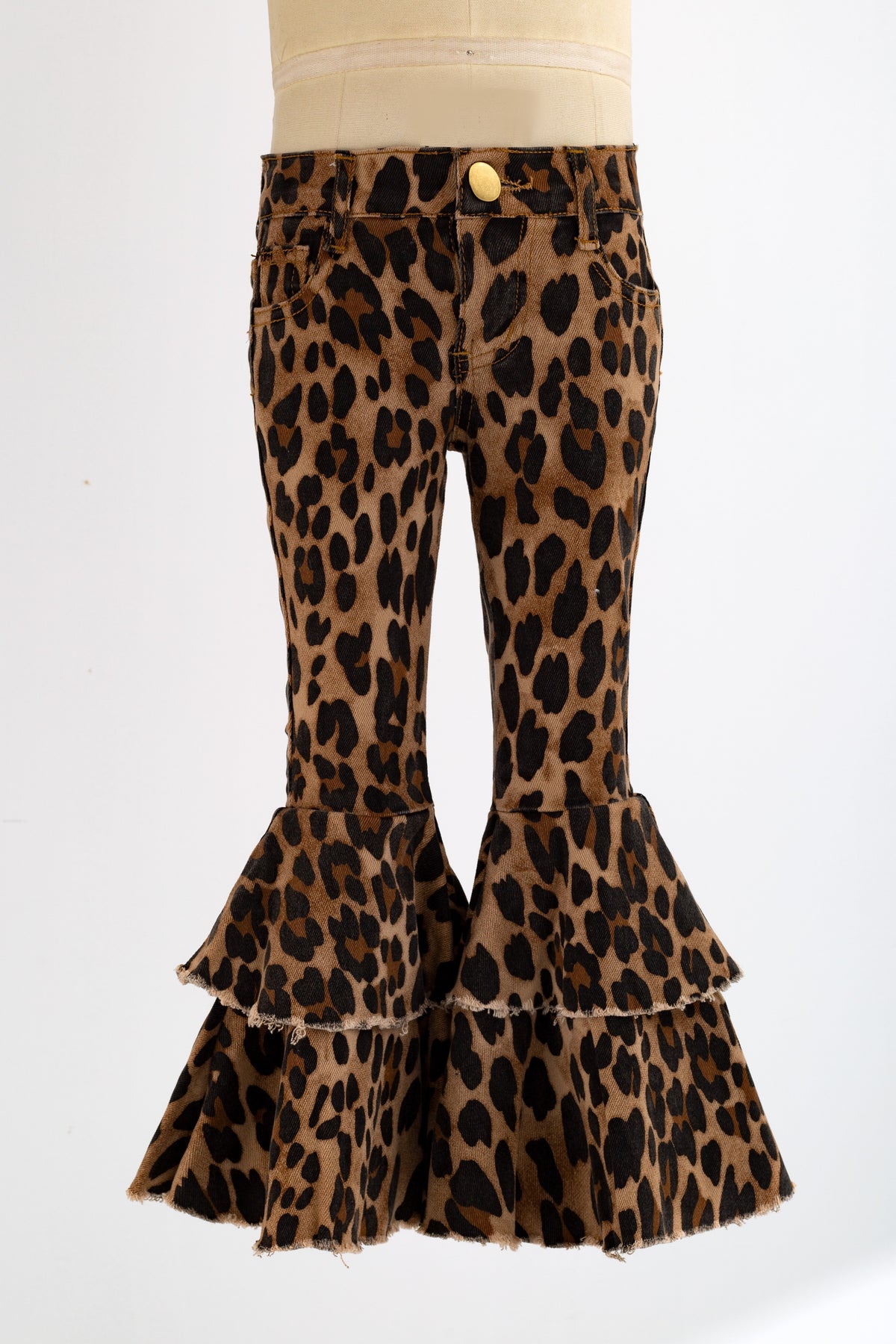 CHEETAH DENIM FLARES