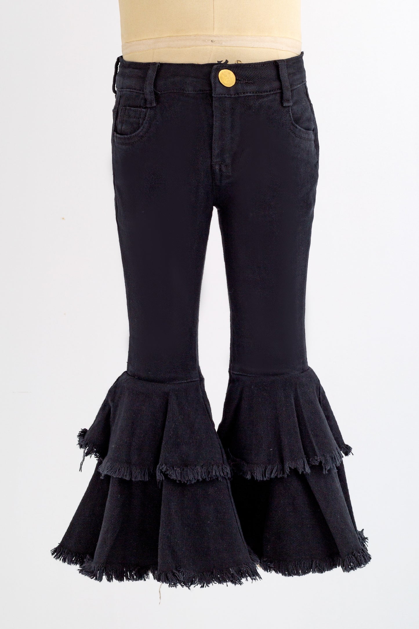 BLACK DENIM FLARES