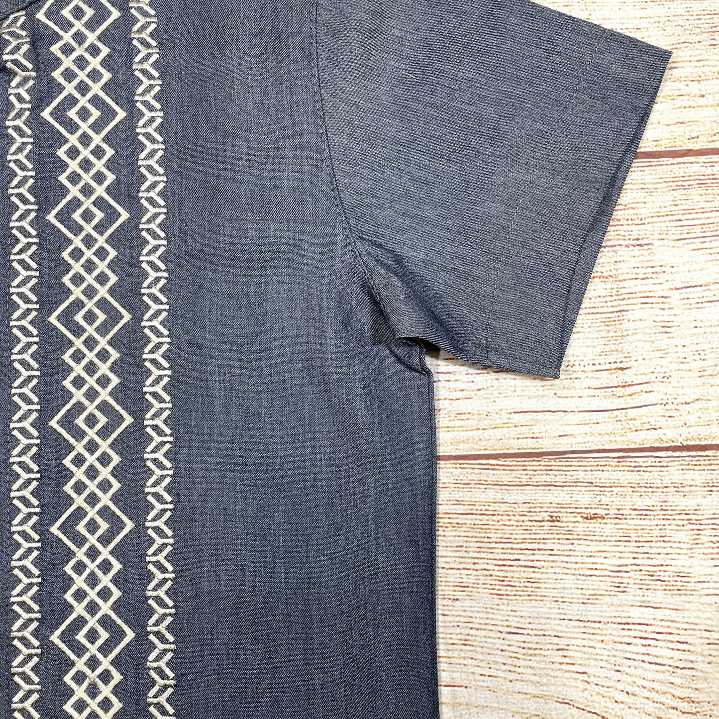 YOUTH BOYS GUAYABERA SHORT SLEEVE TOP - CHARCOAL
