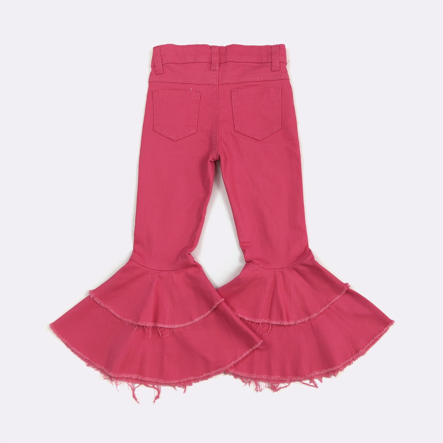 HOT PINK DENIM FLARES