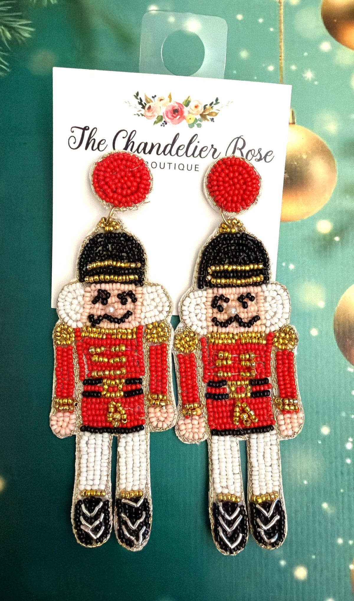 Beaded Nutcracker Earrings