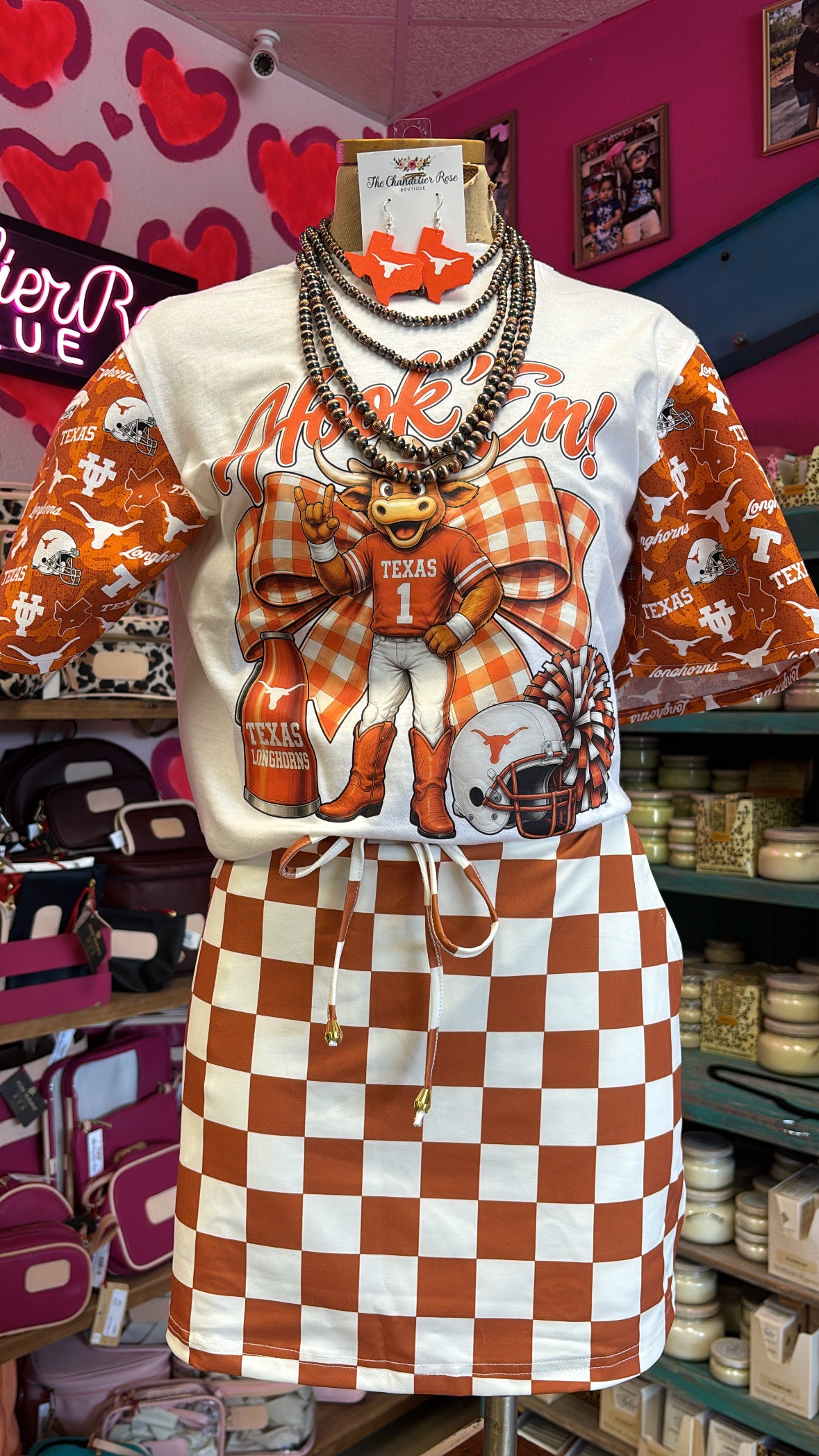 HOOK 'EM TEXAS SLEEVE TEE - WHITE
