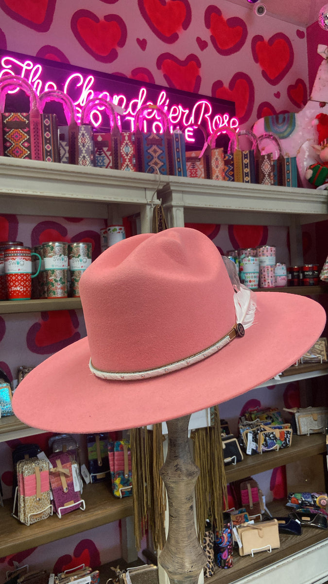 CORRAL DIXIE FELT HAT PINK
