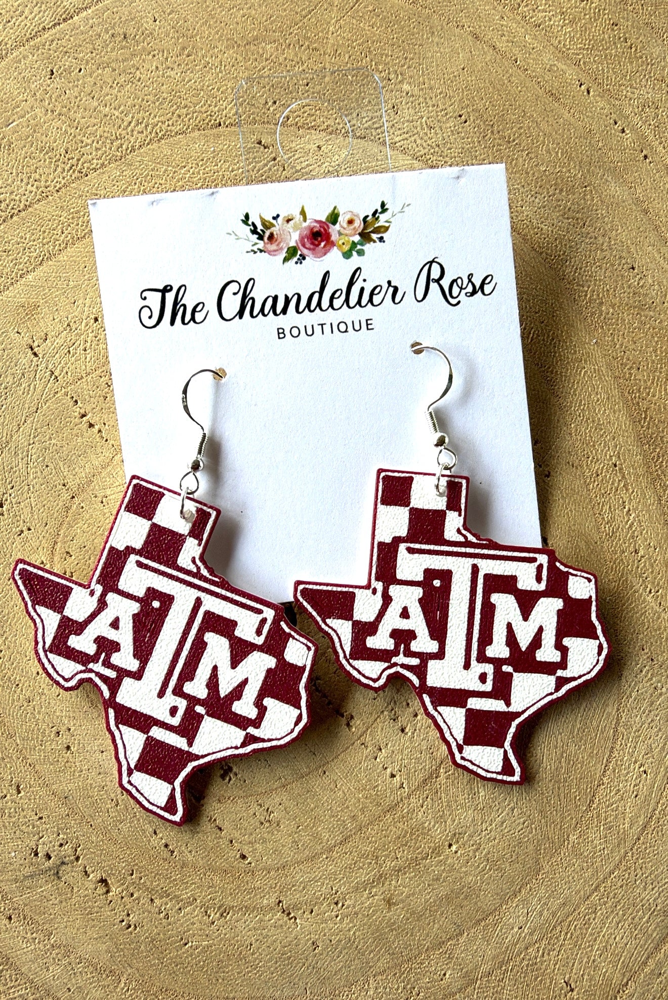Checkered Texas Earrings