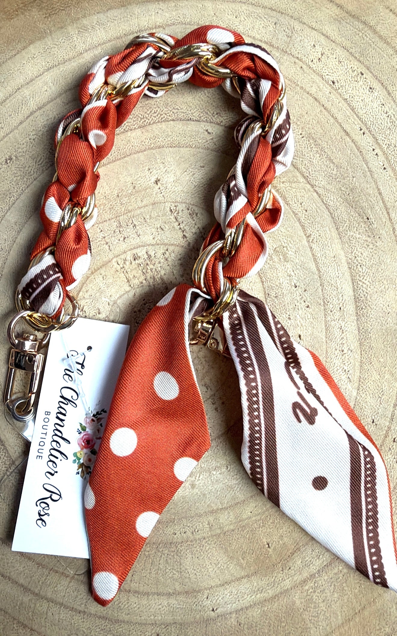 Burnt Orange Bag Charm