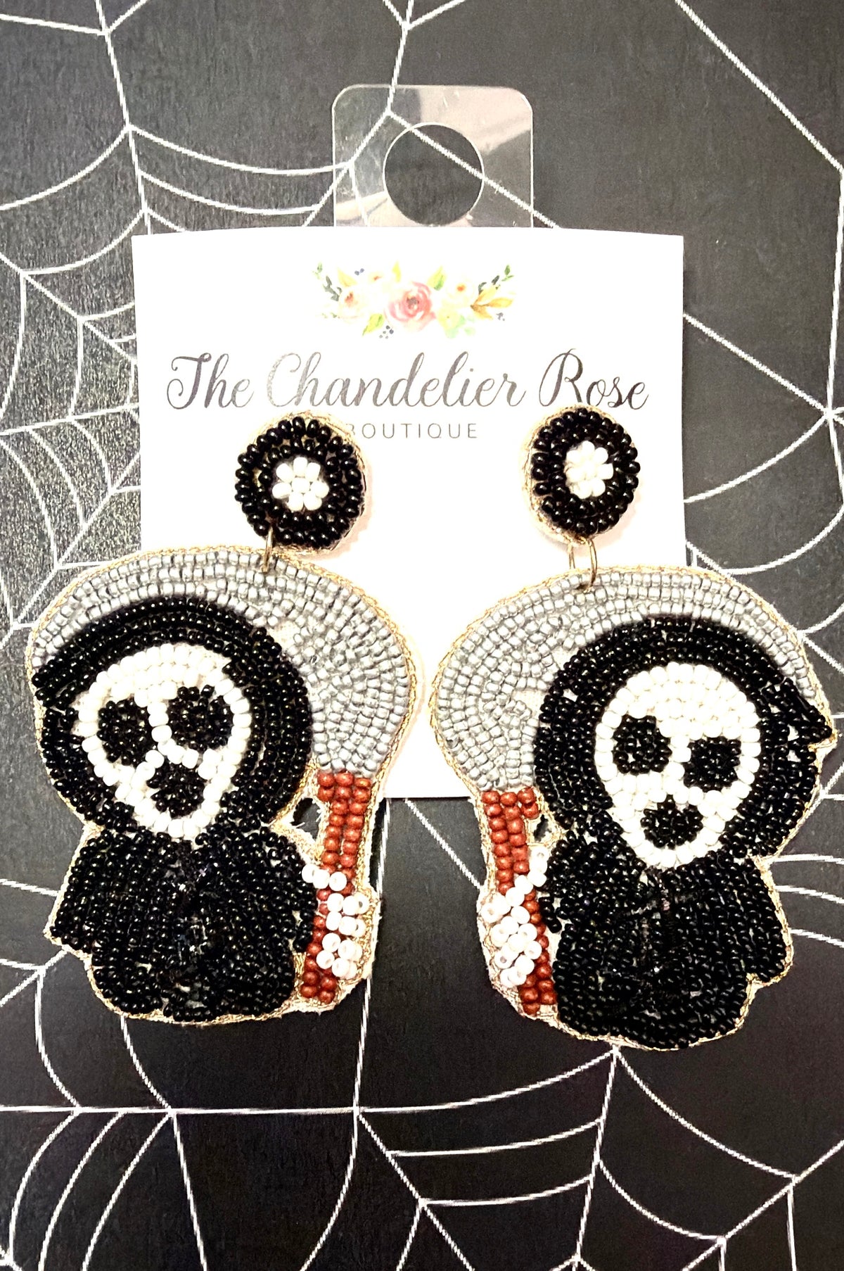 Beaded Reaper Earrings