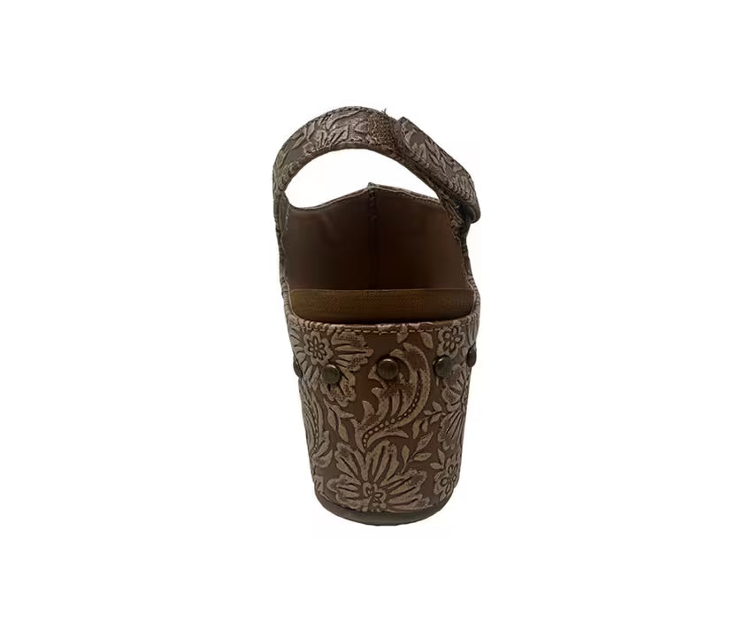 VERY G LIBERTY TOOLED NUDE PLATFORM WEDGE
