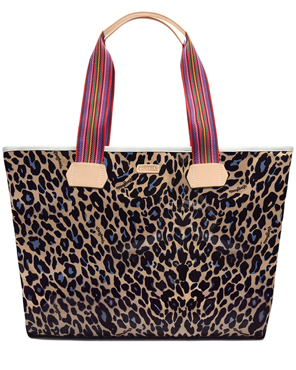 CONSUELA BLUE JAG ZIPPER TOTE The Chandelier Rose Boutique