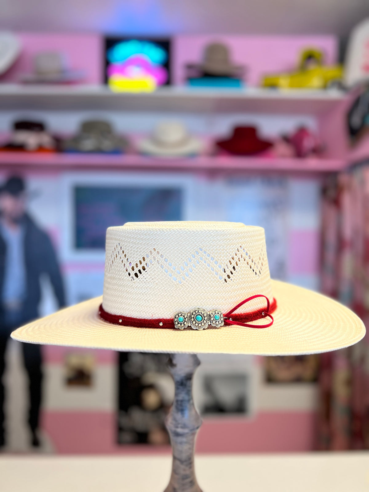 CHARLIE 1 HORSE PAINTED BORDER STRAW HAT