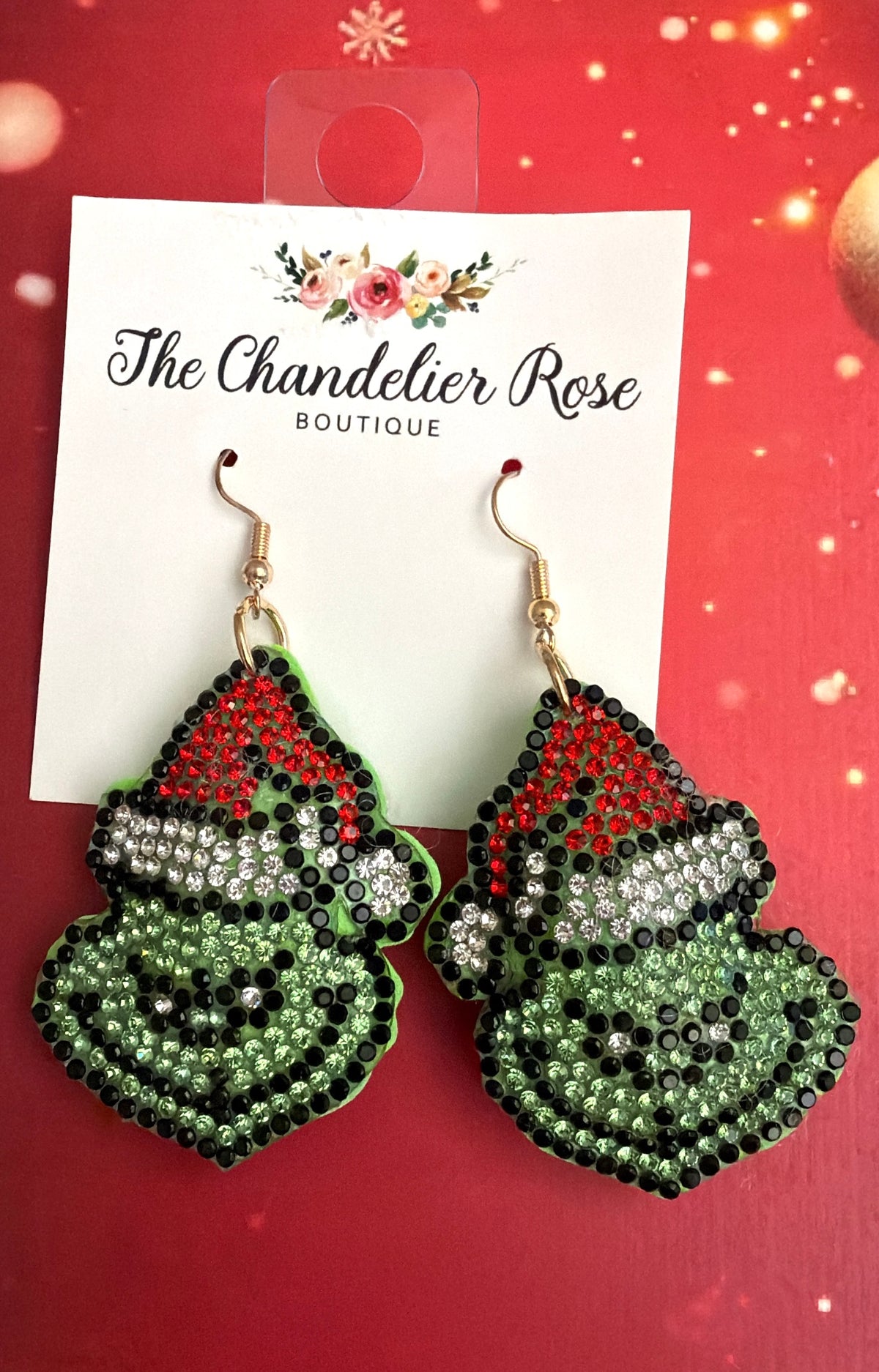 Grinch Bling Earrings