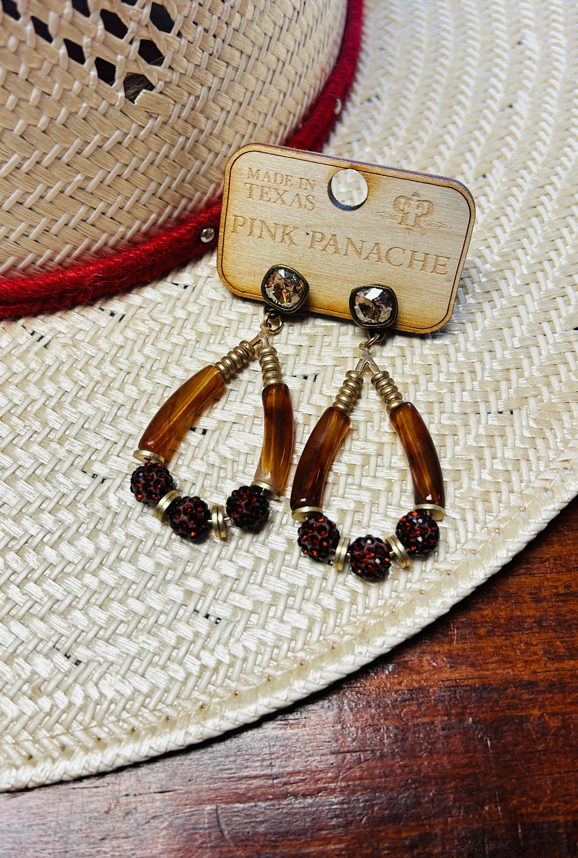 PINK PANACHE Brown Earrings