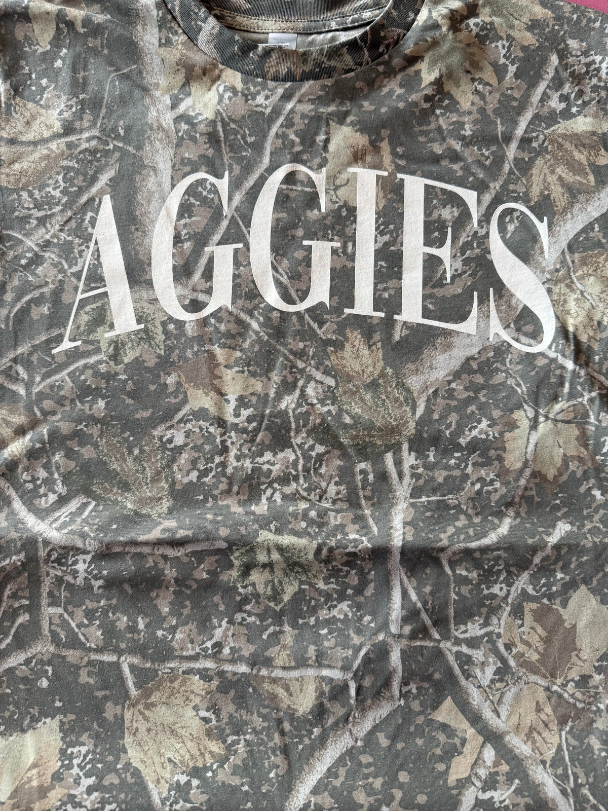AGGIES CAMO TEE - DIRTY WHITE INK