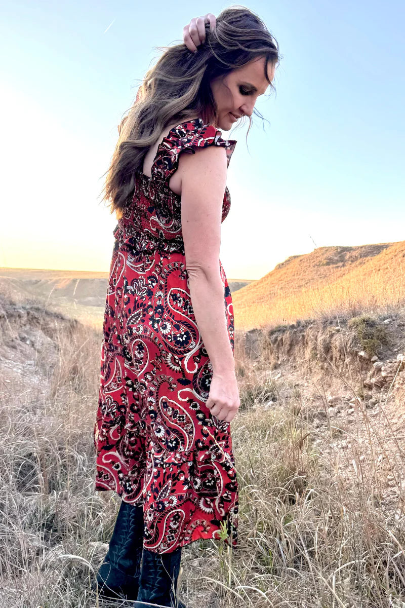 CANYON PAISLEY DRESS