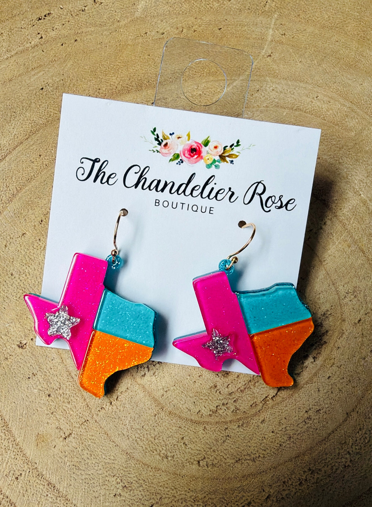 Retro Texas Silver Star Earrings