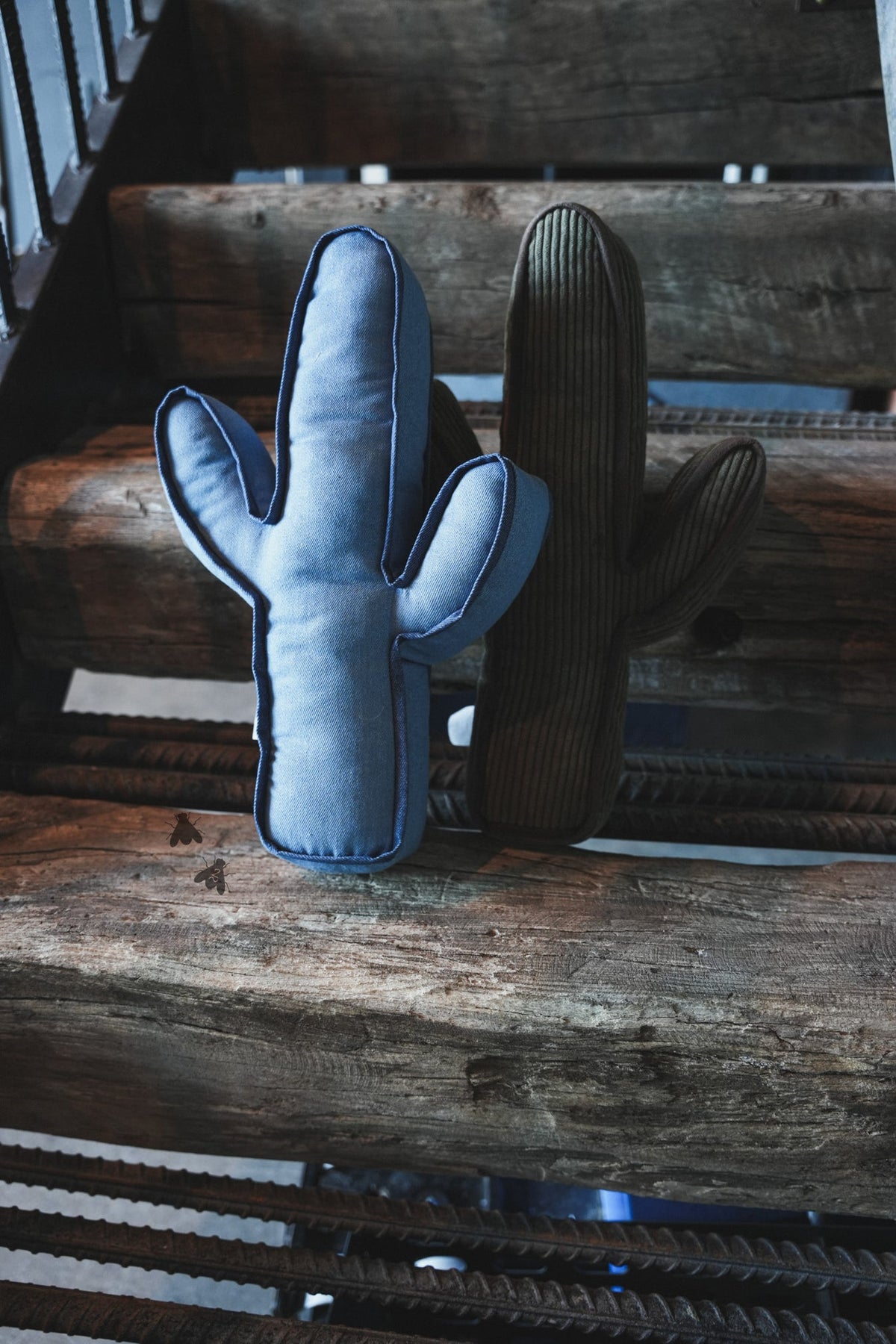 KICK A CACTUS PILLOW - DENIM