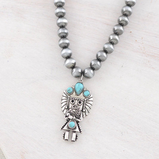 WESTERN NATIVE AMERICAN NAVAJO BEAD NECKLACE