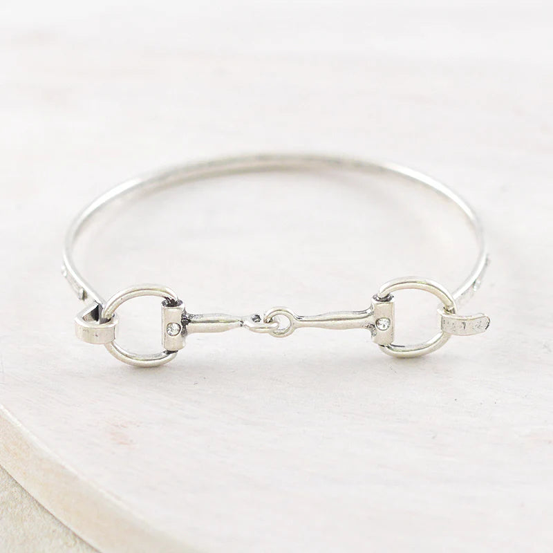 WESTERN SILVER HORSE BIT BRACELET