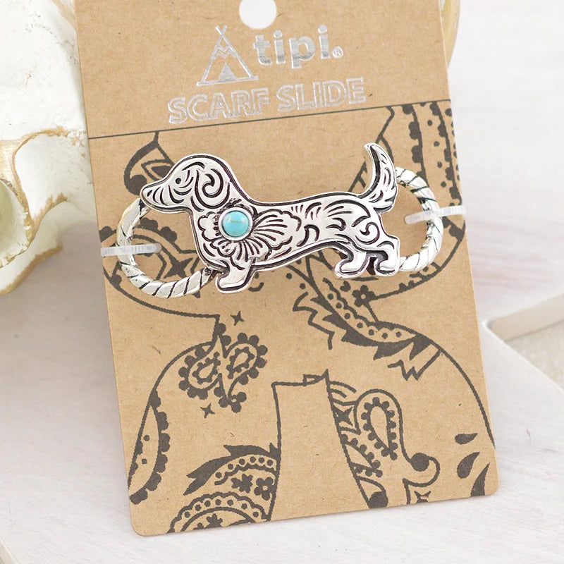 TOOLING DACHSUND SCARF SLIDE