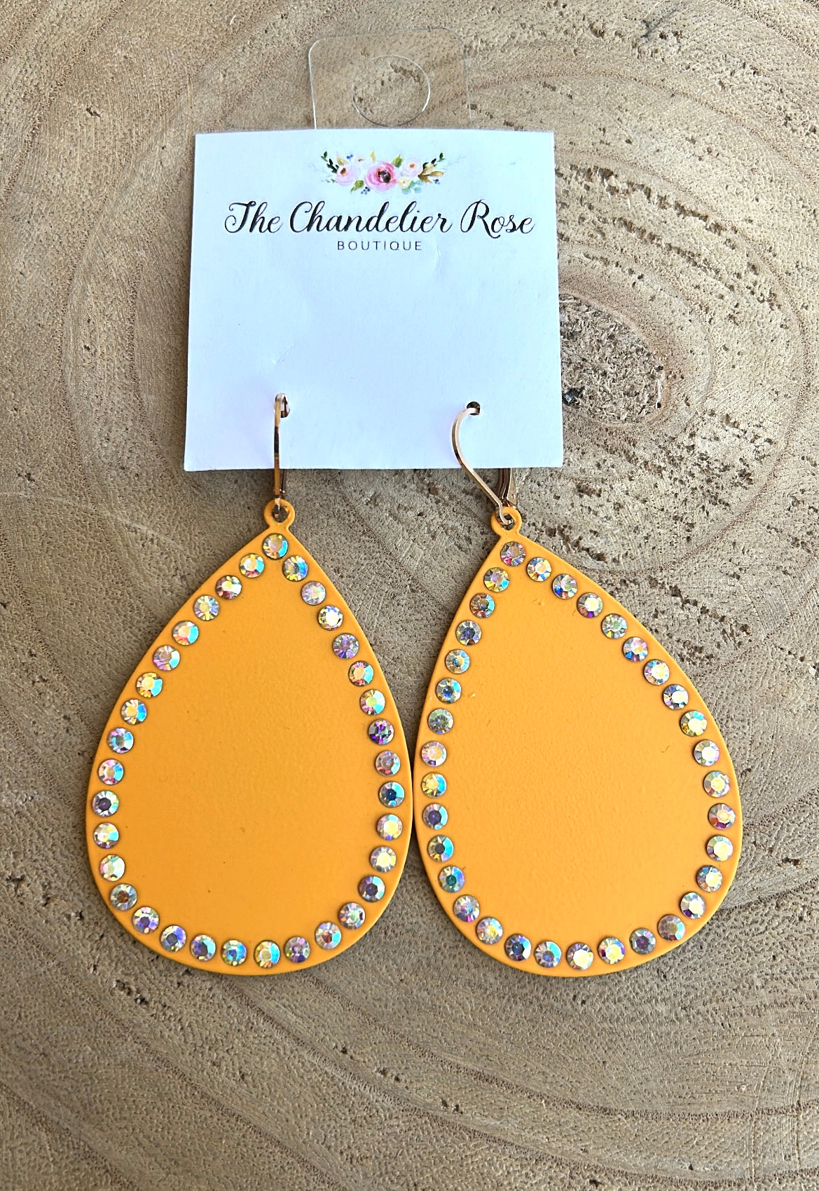 Mustard Teardrop Earrings
